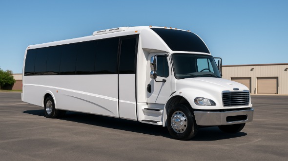 Exterior of Charter Bus Company Diamond Bar's 15 Passenger Minibus in Diamond Bar
