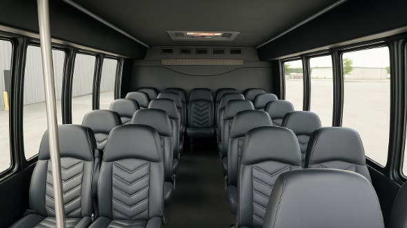 Interior of Charter Bus Company Diamond Bar's 15 Passenger Minibus in Diamond Bar