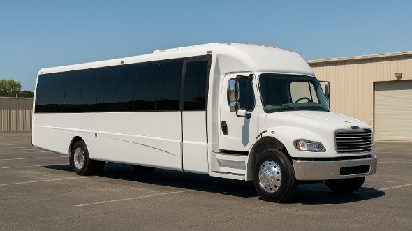 Exterior of Charter Bus Company Diamond Bar's 18 Passenger Minibus in Diamond Bar