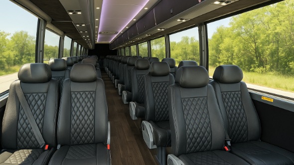 Interior of Charter Bus Company Diamond Bar's 18 Passenger Minibus in Diamond Bar