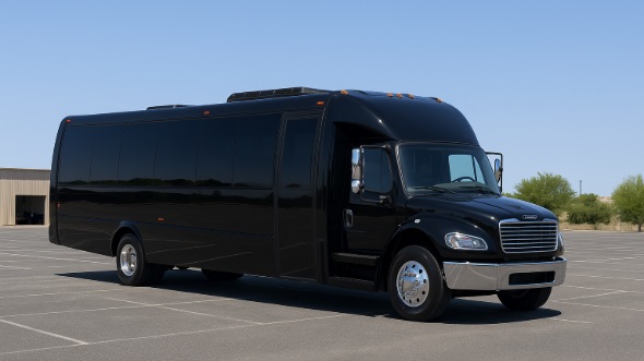 Exterior of Charter Bus Company Diamond Bar's 20 Passenger Mini bus in Diamond Bar