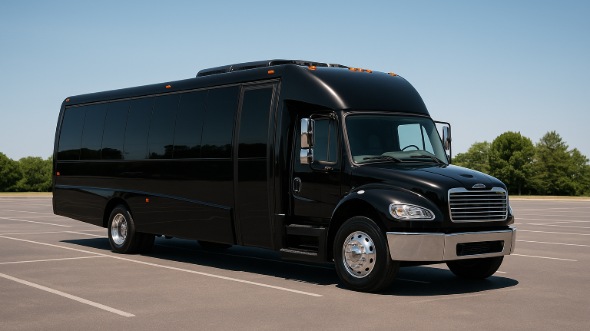 Exterior of Charter Bus Company Diamond Bar's 25 Passenger Mini bus in Diamond Bar