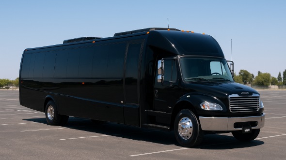 Exterior of Charter Bus Company Pomona's 28 Passenger Mini bus in Pomona