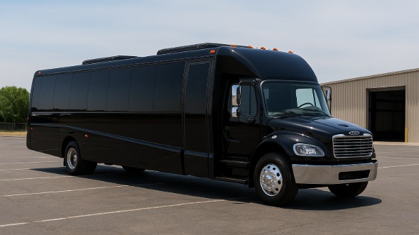 Exterior of Charter Bus Company Pomona's 30 Passenger Minibus in Pomona