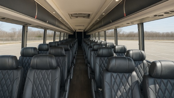 diamond bar 50 passenger charter bus inside