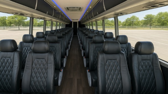 diamond bar 54 passenger charter bus inside