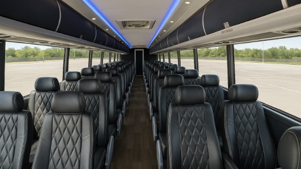 diamond bar 56 passenger charter bus inside