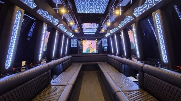 diamond bar party bus rental inside
