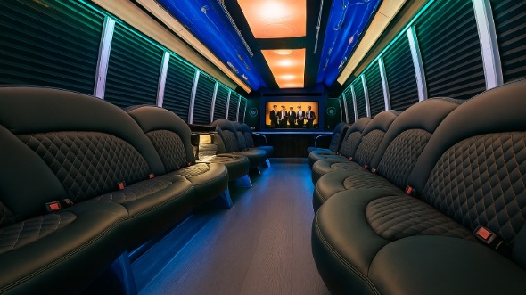 diamond bar party bus rental interior
