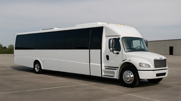 Exterior of Charter Bus Company Diamond Bar's Party Bus in Diamond Bar